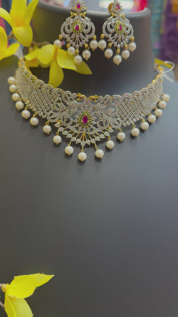 CZ Necklace/Choker set