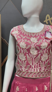 Baby Pink teenage Girls  lehanga set