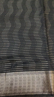 Black Cotton Silk saree