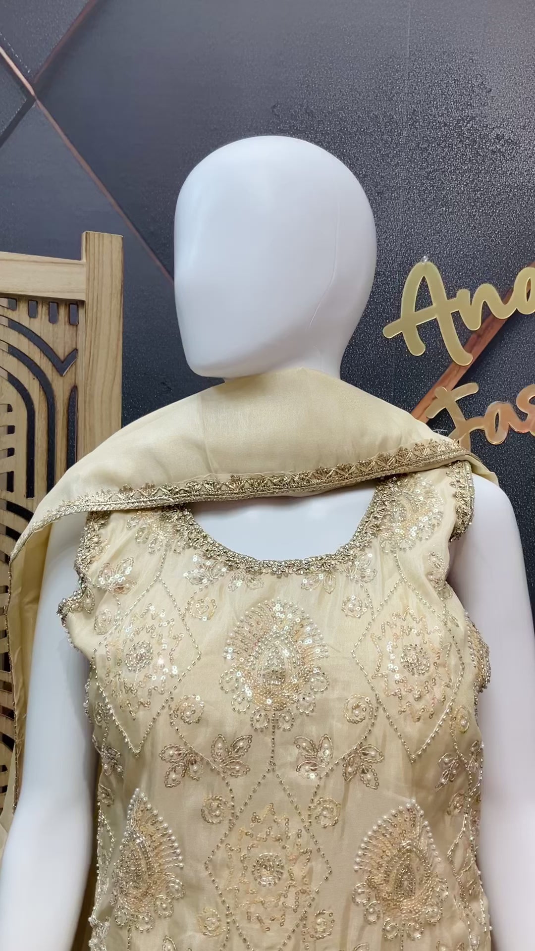 Half White Party Wear Palazzo/Sharara set