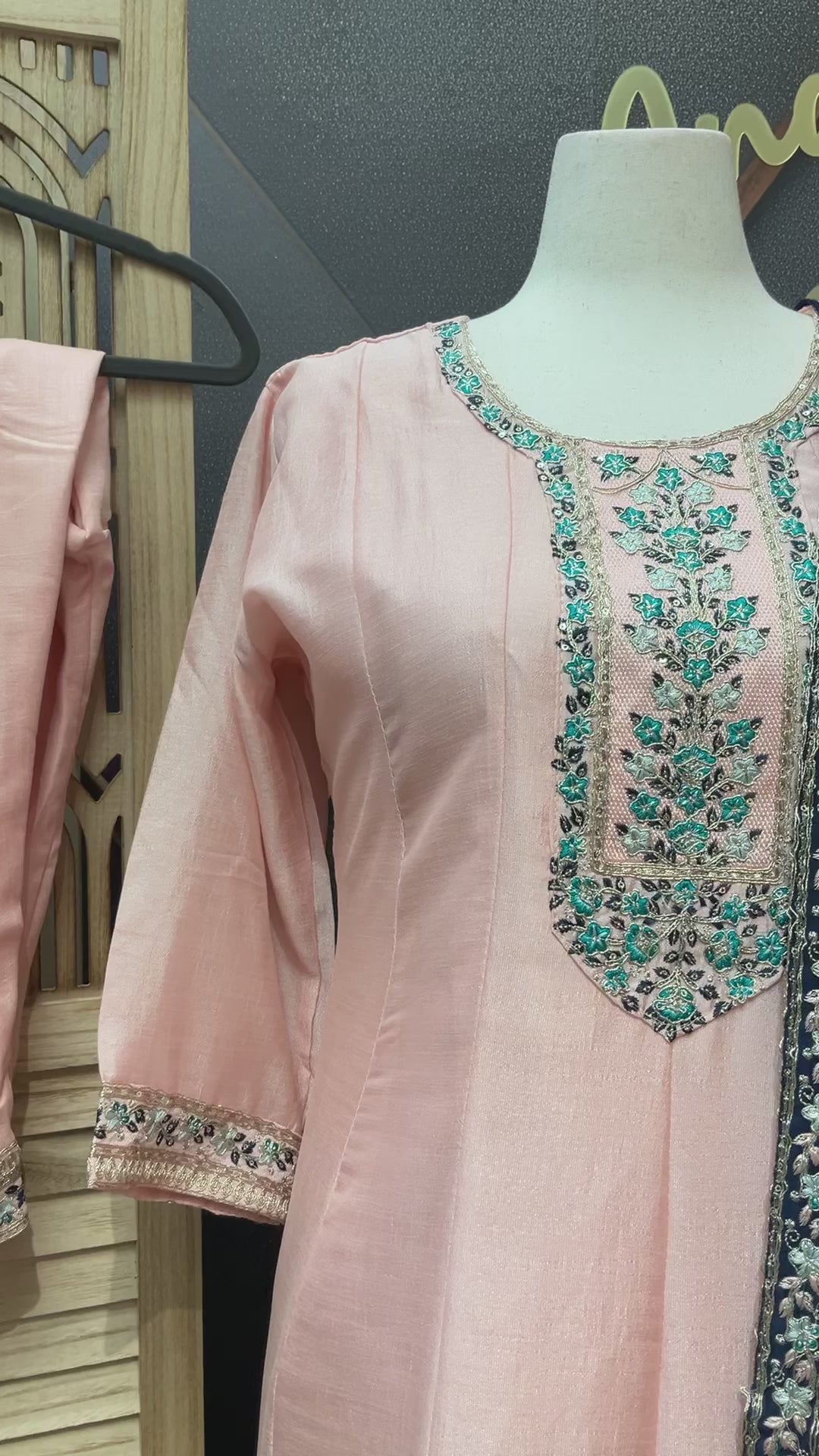 Plus Size Pastel Colors Anarkali Kurti sets