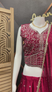 Satin Silk Lehenga Set