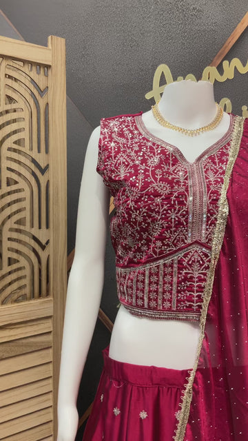 Satin Silk Lehanga sets