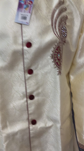 Sherwani - Party wear Mens Sherwani with Contrasting Pant