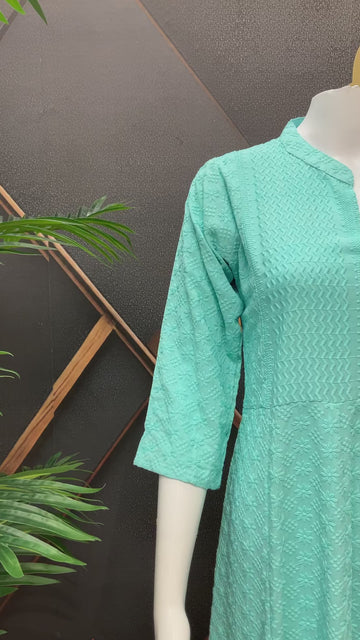 Size 44-Chikankari Frock Style Kurti