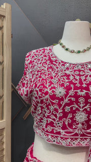 Plus size Party Wear Pink Lehenga set