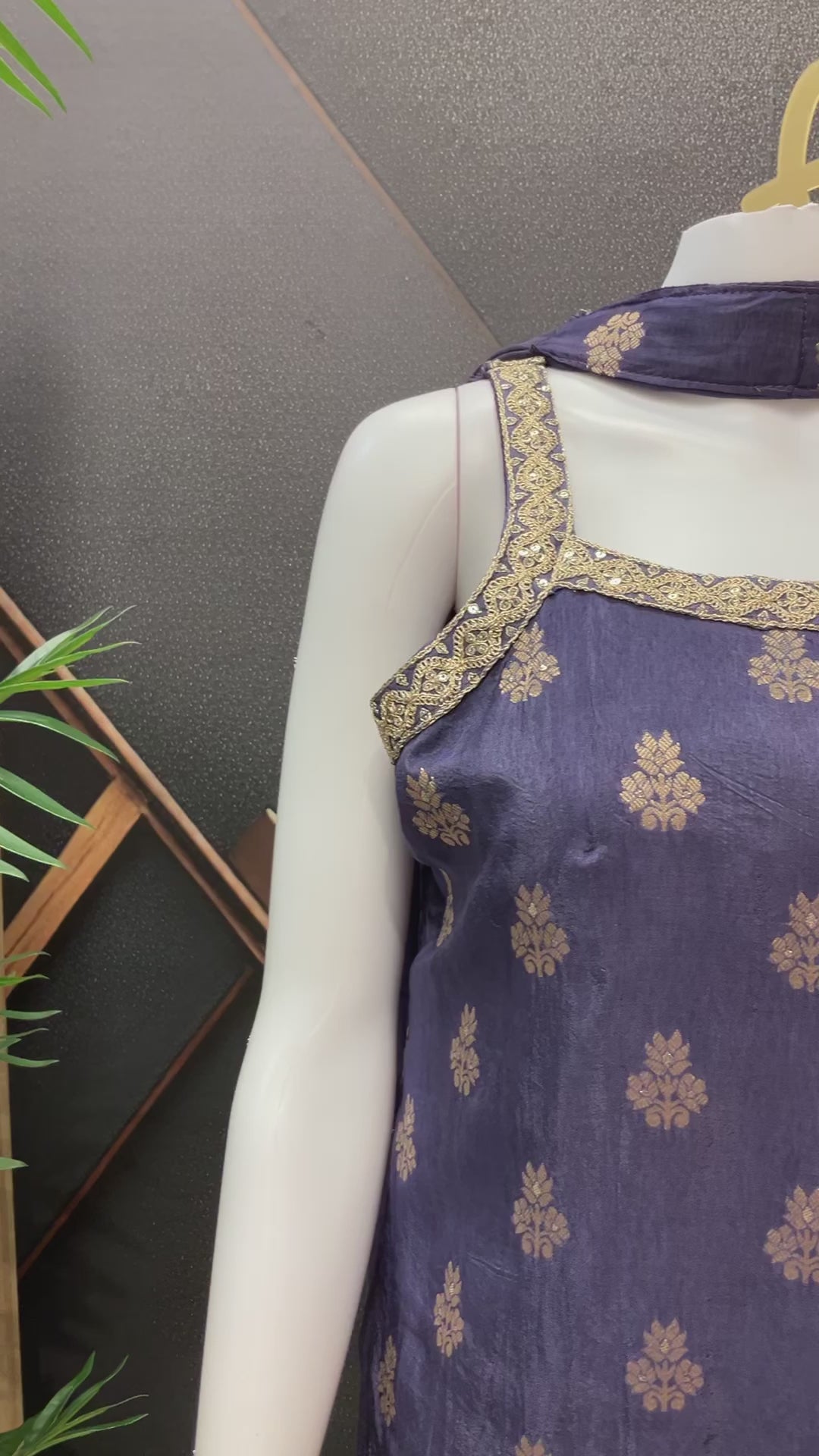 Dark Lavender- Sharara set