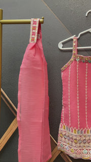 Neon Pink Toddler sharara set