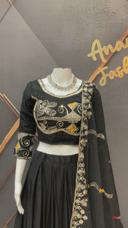 Black Pure Cotton Chaniya Choli set