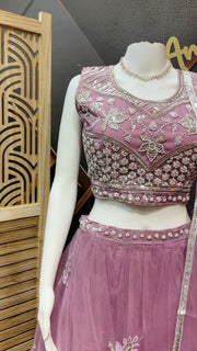 Light purple Party Wear lehanga set