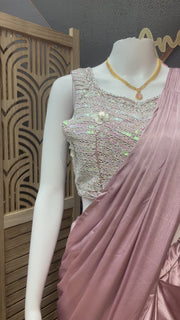 Pastel Lavender Ready to Wear Saree