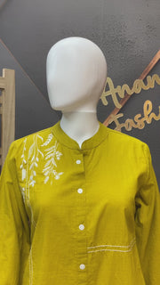 Yellow Short Kurti