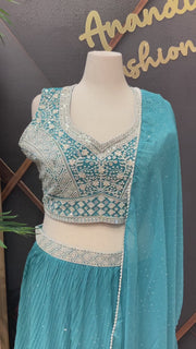 Plus Size Georgette Lehenga Set