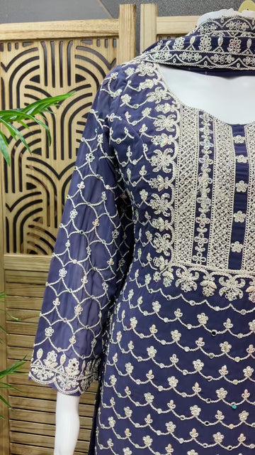 Heavy Work Party Wear Designer Sharara Set - Wedding & Festive