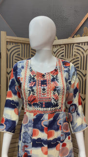 Modern Design Pure Cotton Long Kurti