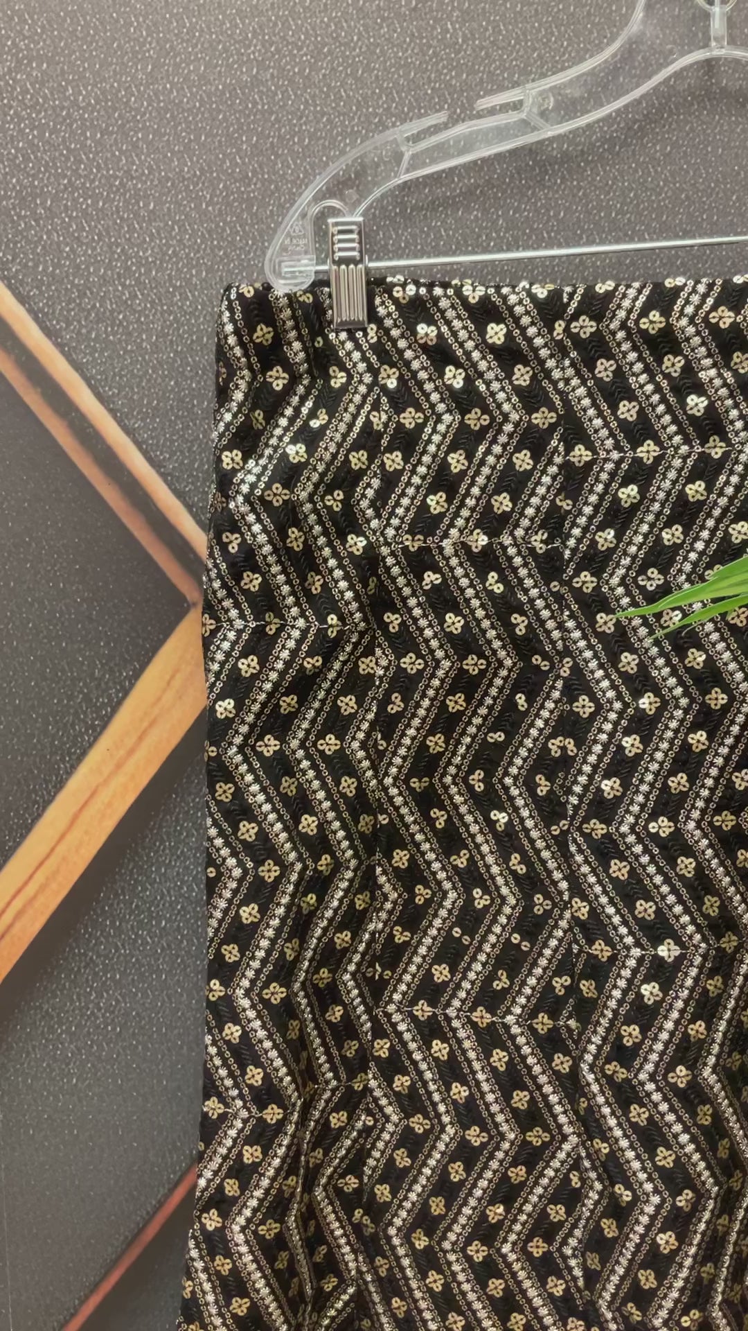 Black party wear lehanga/skirt