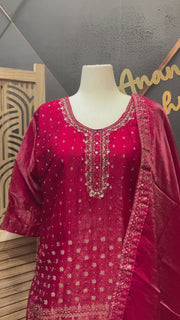 Plus Size Pink Lehenga with Long Blouse