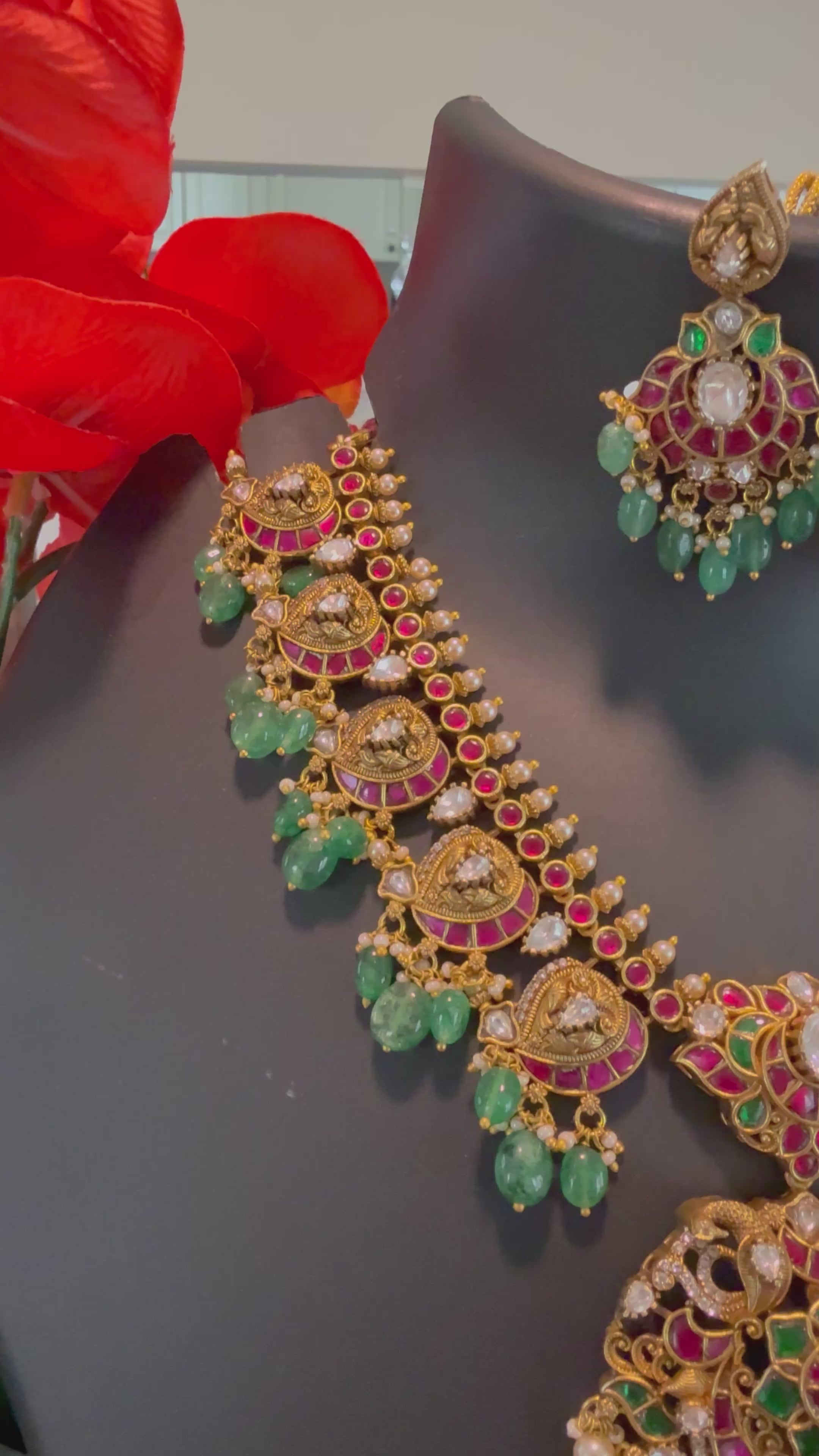 Heavy Jadau Kundan Necklace set with Pendant