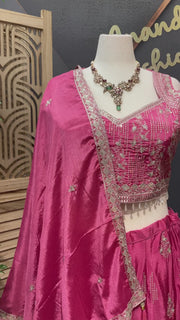 Pastel Pink Plus Size Lehenga Set