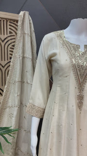 Beige Anarkali Kurti set