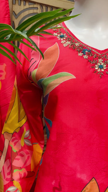Party Wear- Chudidhar /Kurti set- Pink