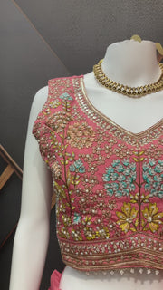 Pink Party Wear lehanga set