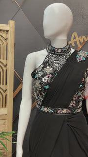 Black Ready to Wear saree