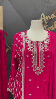Plus size pink sharara set