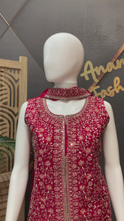 Pink Teenage Girls Palazzo Set