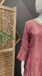 Women’s Onion Pink Parsi Kurti set