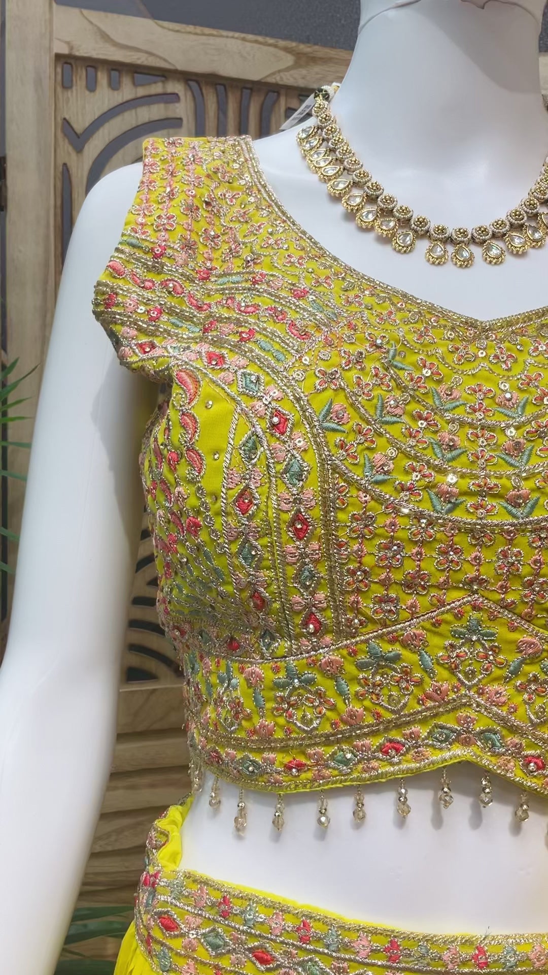 Marigold Magic: Yellow Lehenga Set Paired with Dupatta