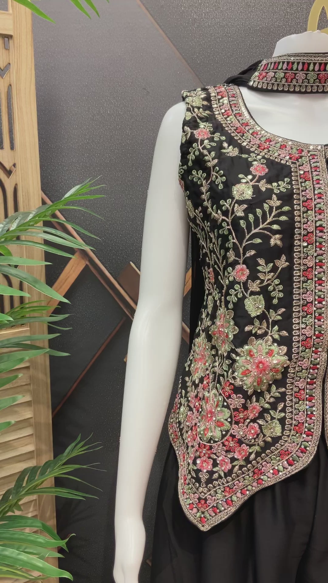 Black - Party Wear Sharara set