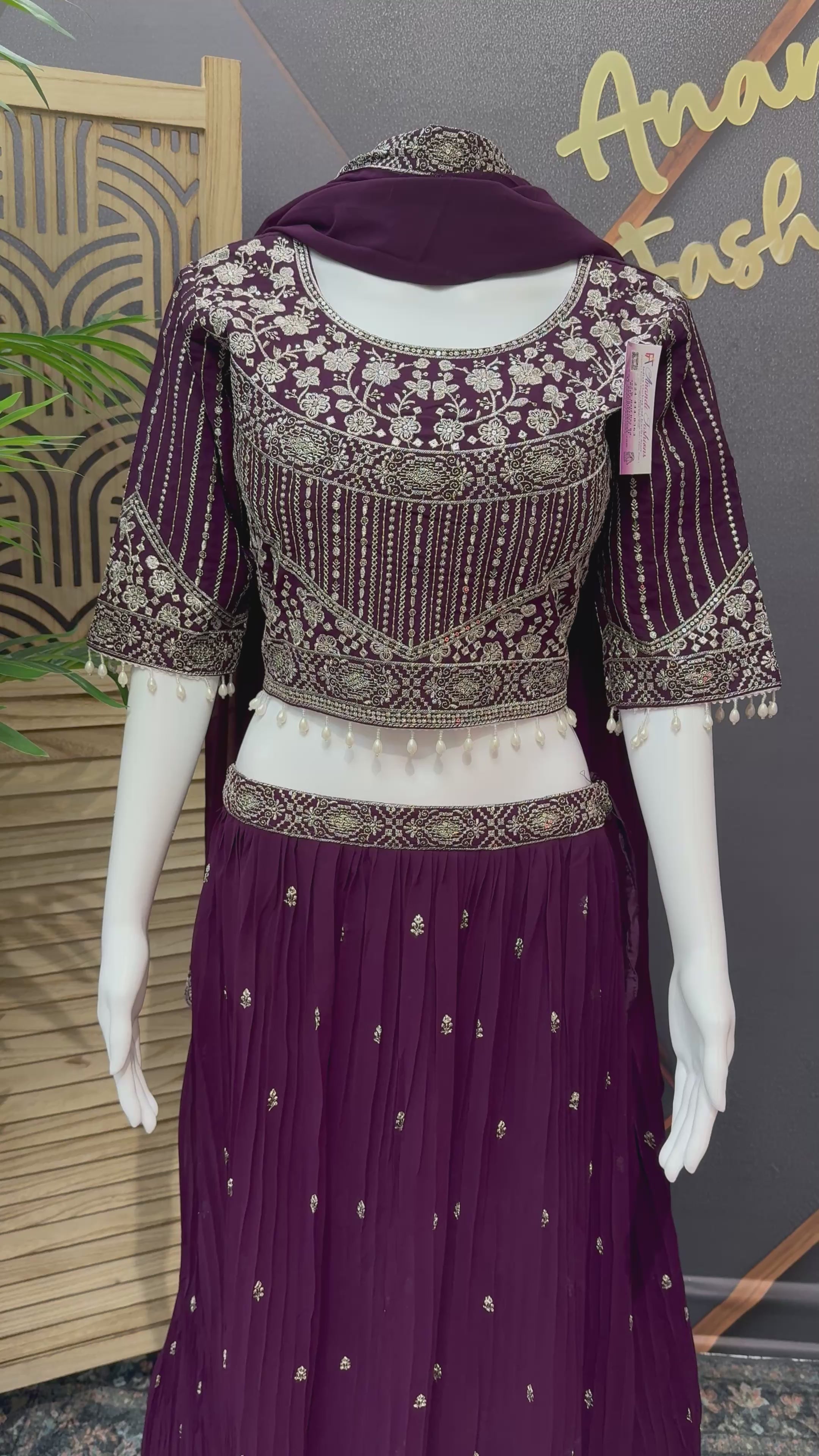 Wine Color- Party Wear Lehenga set