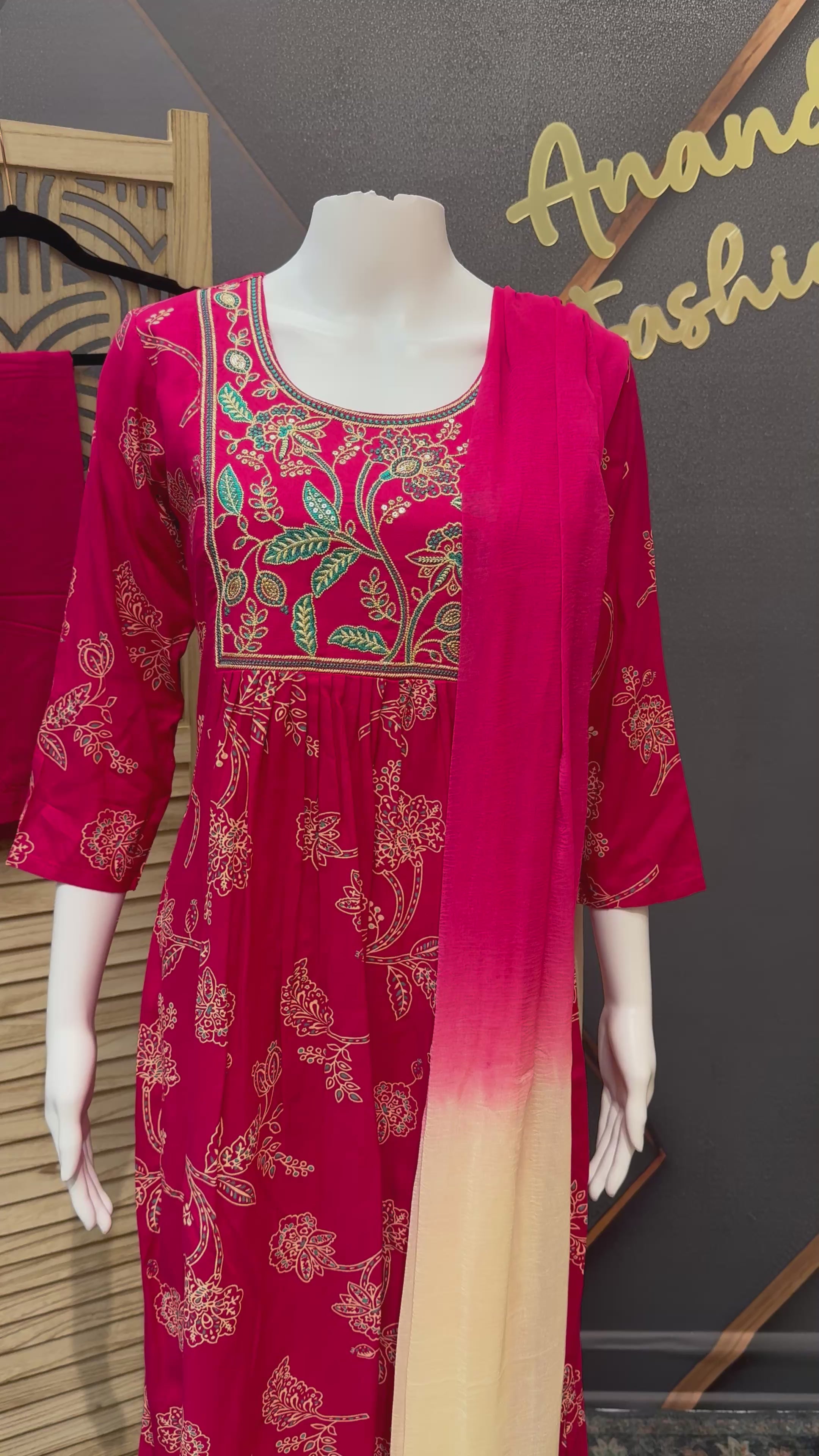 Hot pink- Kurti set