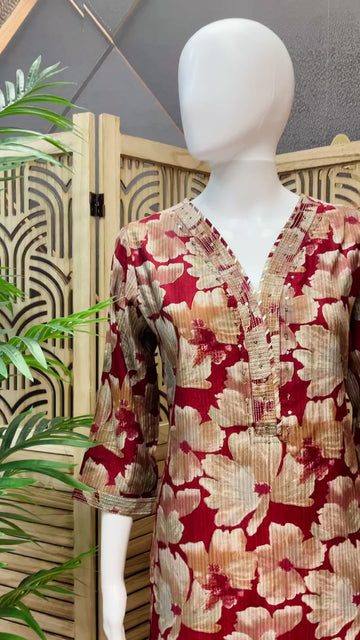 Floral Cotton Kurti