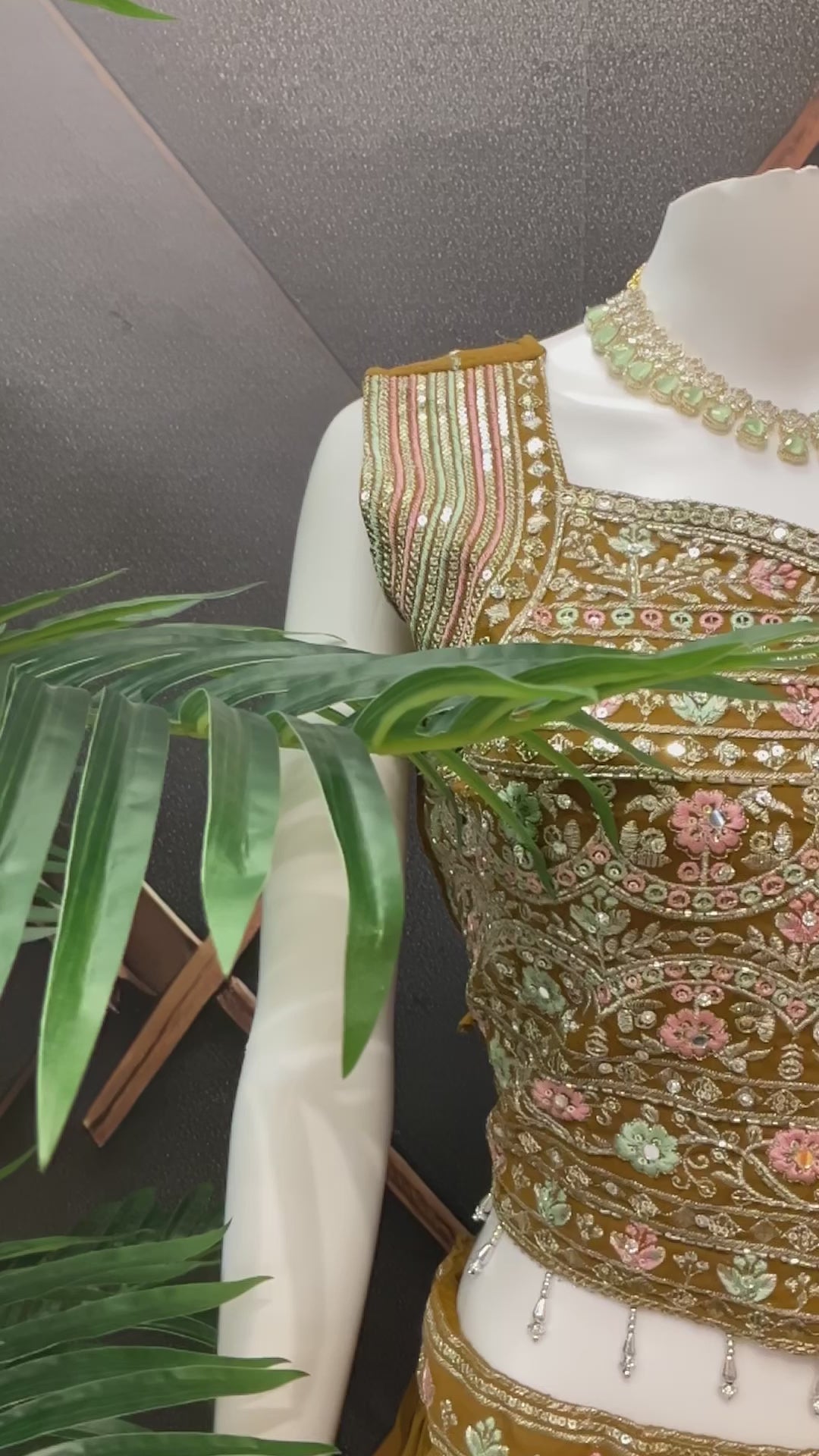 Size 40- Dark Mustard Party Wear Lehenga sets