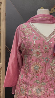 Pink Plus size Party Wear lehenga Set
