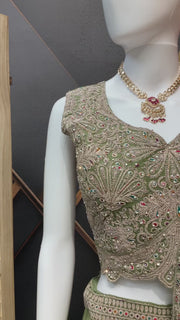 Pastel Green Lehenga set