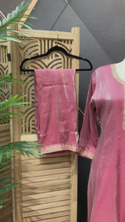 Plus size Pink Anarkali Kurti set