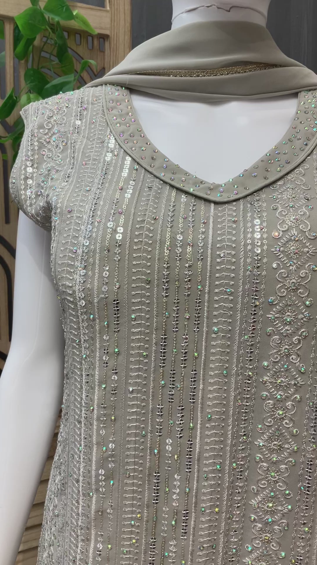 Grey Gharara / Sharara set